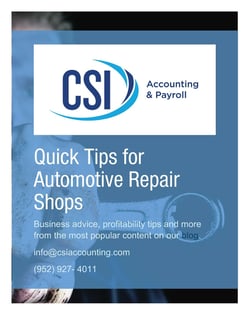 Quick Tips for Automotive Repair Shops Ebook cover